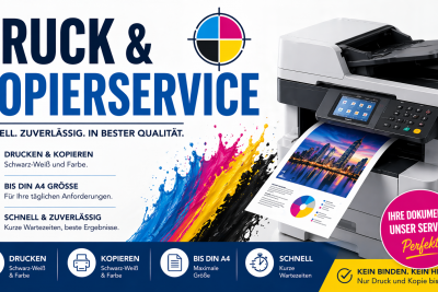Druckservice bis A4, farbe oder schwarz weiss